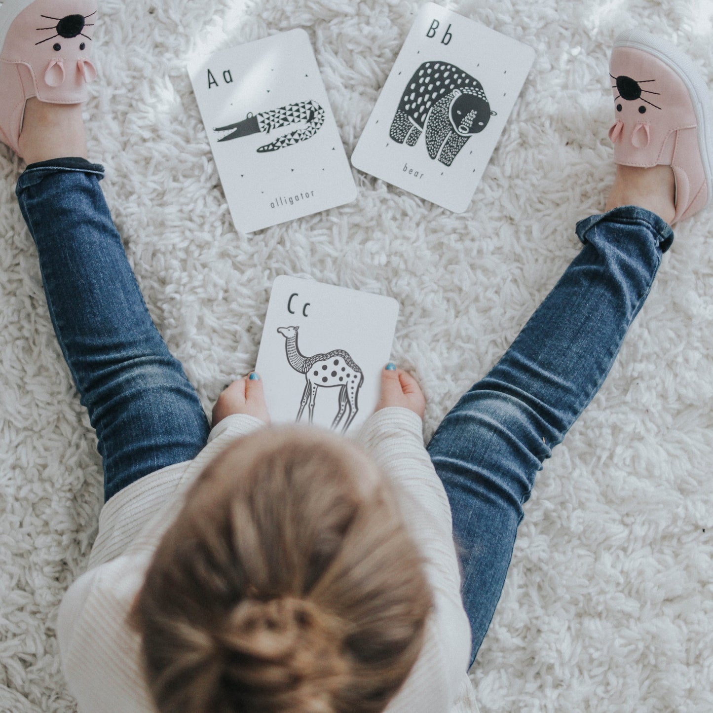 Wee Gallery Alphabet Adventure Cards and Bamboo Set Bundle | Eco-Friendly, Non-Toxic Educational Preschool Toys