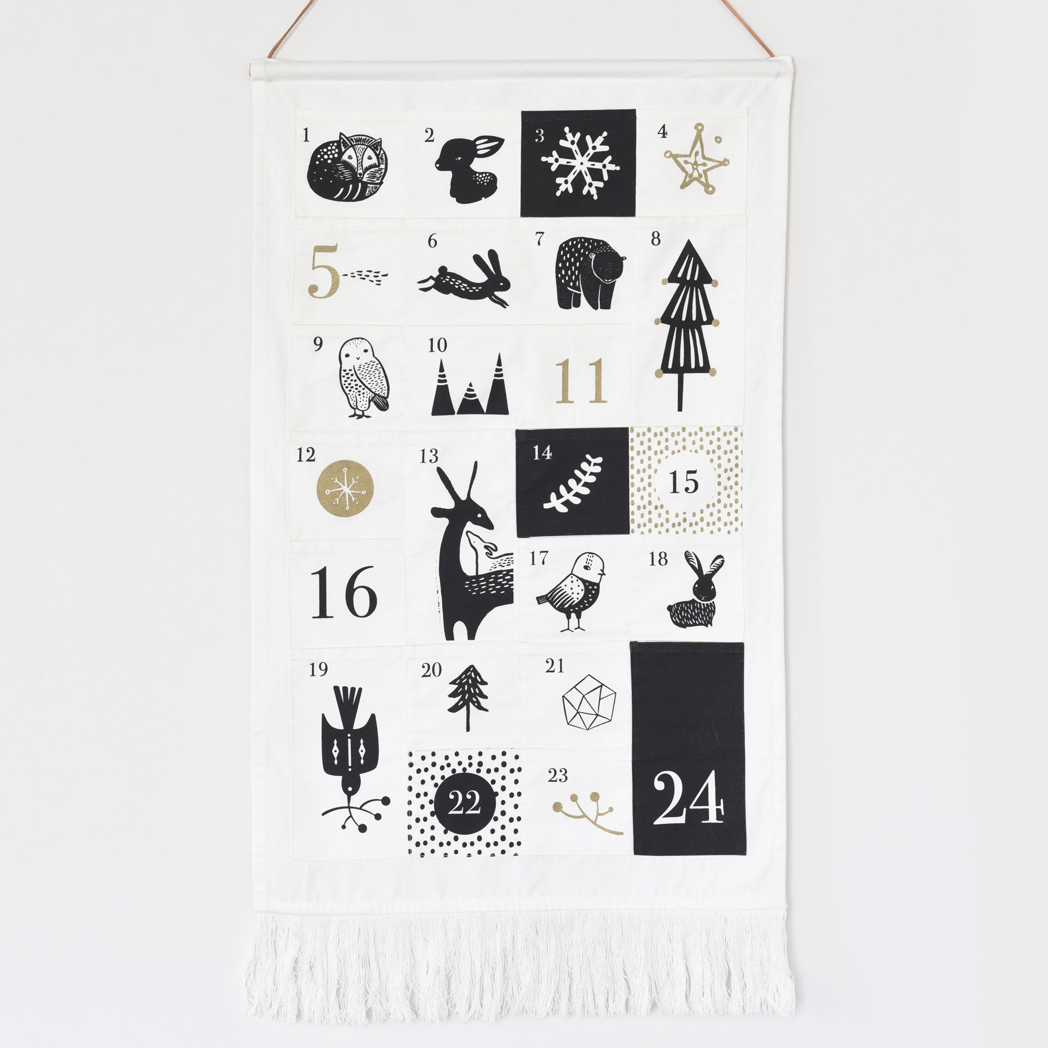 Wee Gallery Organic Cotton Winter Animals Advent Calendar