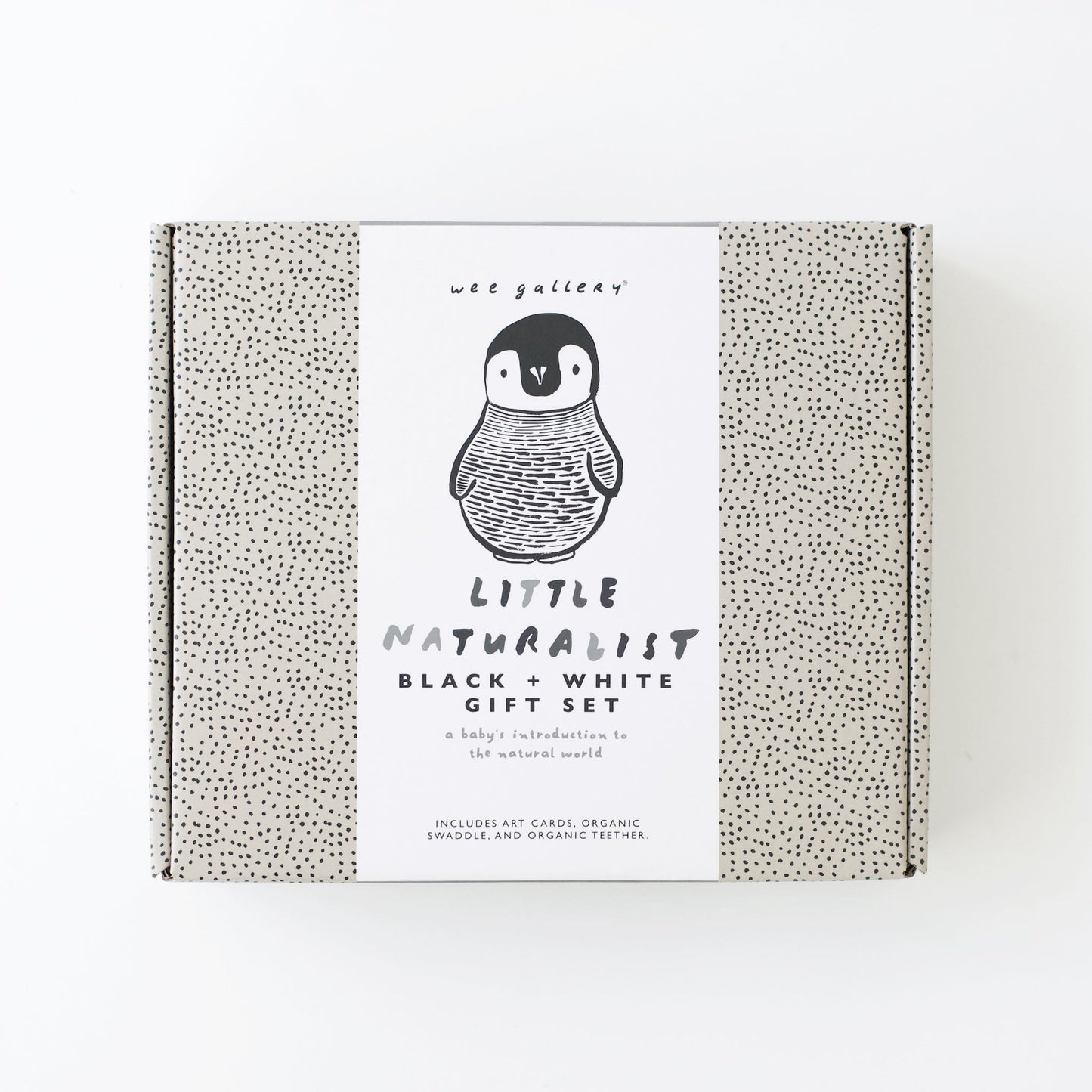 Wee Gallery Eco-Friendly Newborn Baby Naturalist Gift Set - Black + White