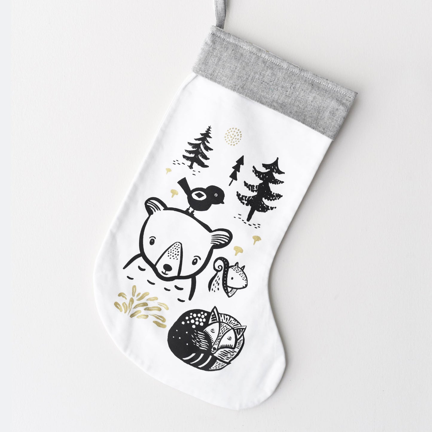Wee Gallery Organic Cotton Eco-friendly Christmas Stocking | Bear and Friends