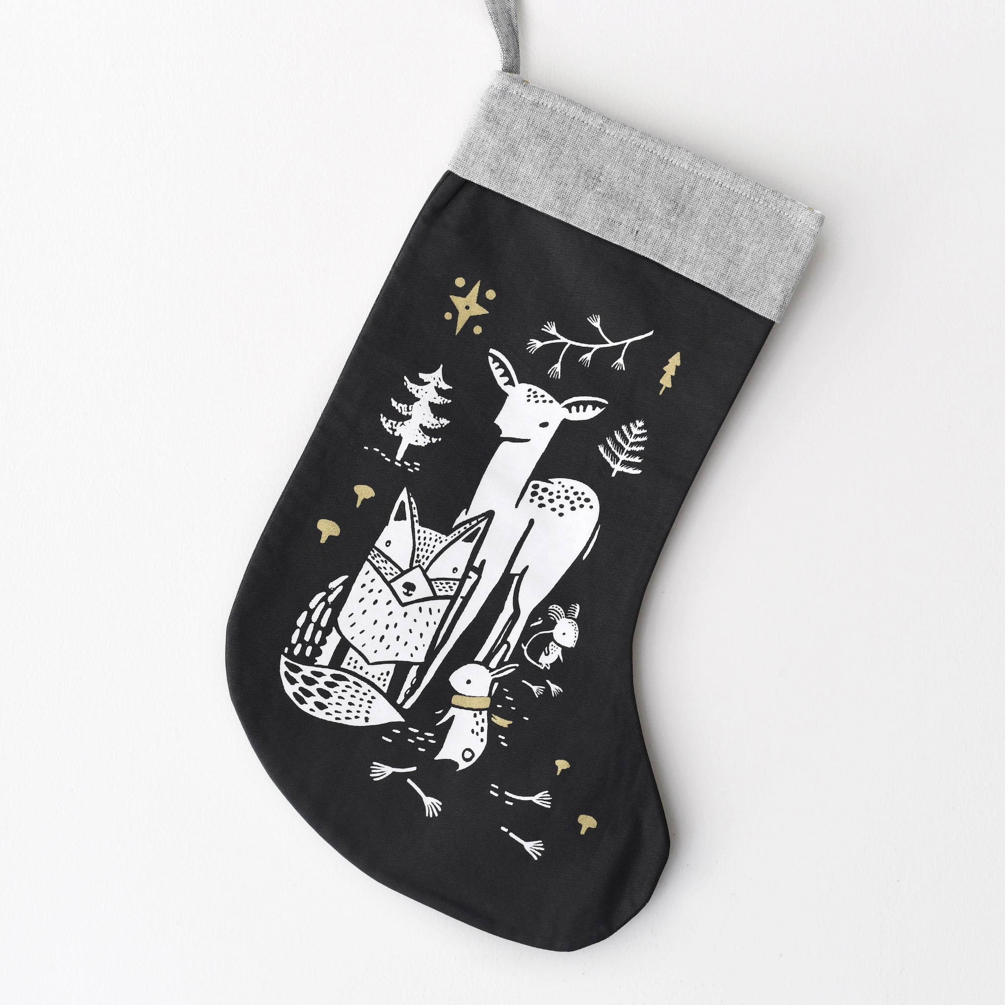 Wee Gallery Organic Cotton Christmas Stocking | Deer and Friends - Thumbnail 2