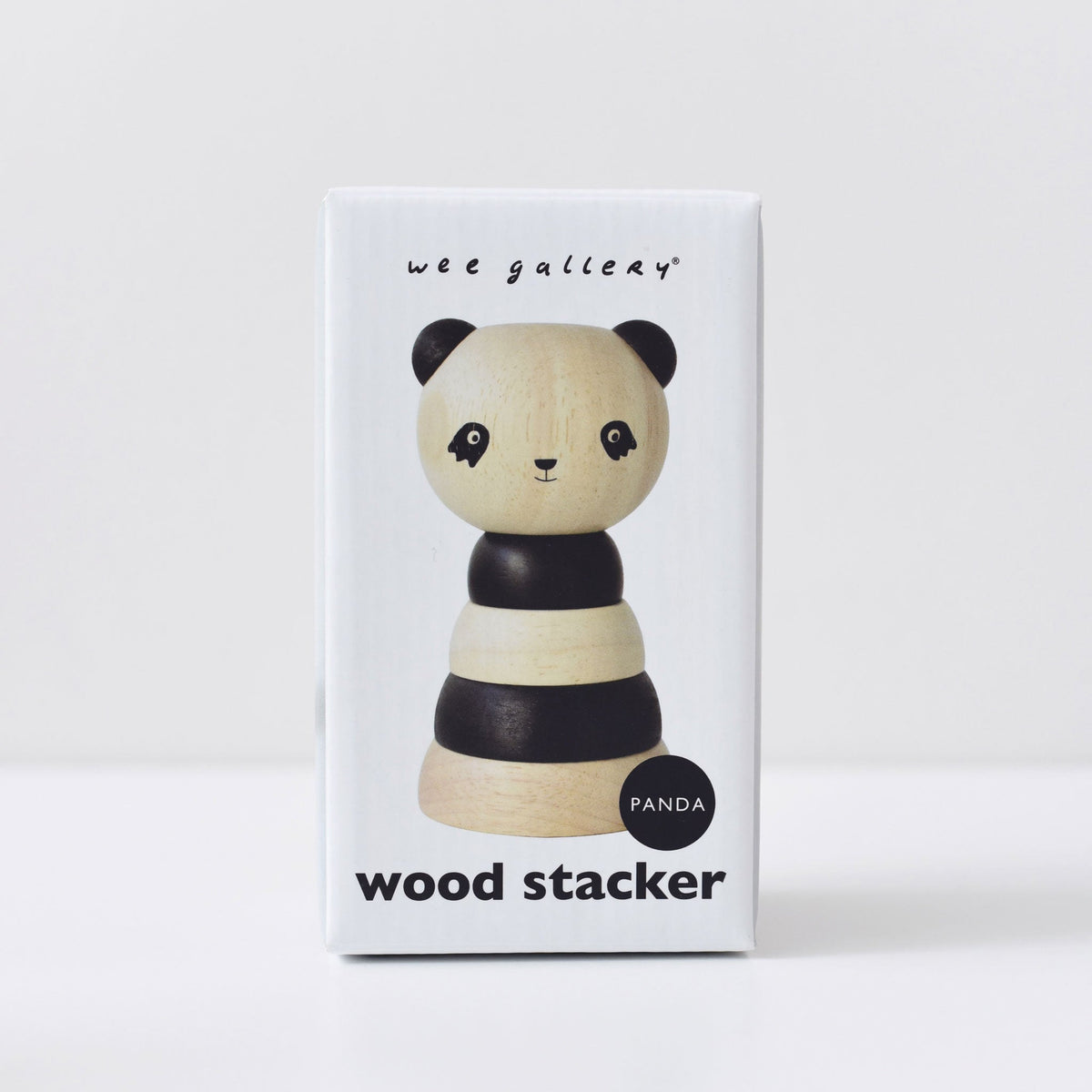 Wee Gallery Panda Wood Ring Stacker – Rubberwood Toddler Toy