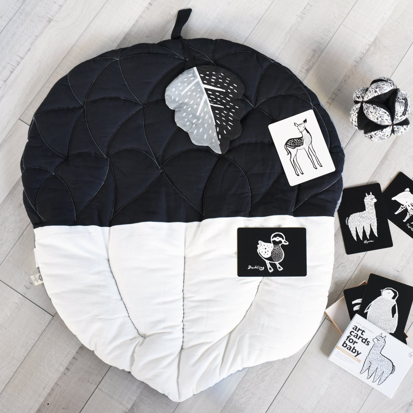 Wee Gallery Eco-Friendly Non-Toxic Organic Cotton Quilted Baby Nature-Inspired Playmat | Acorn