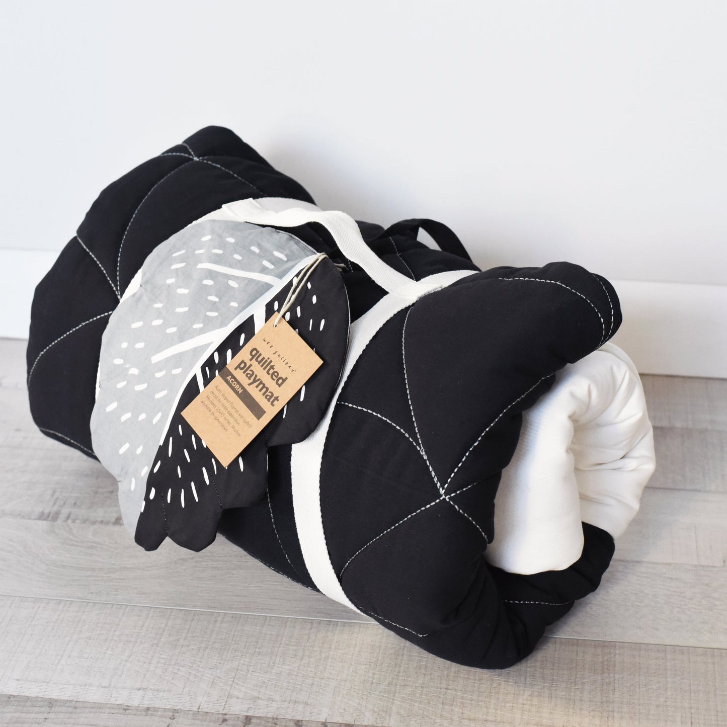 Wee Gallery Eco-Friendly Non-Toxic Organic Cotton Quilted Baby Nature-Inspired Playmat | Acorn