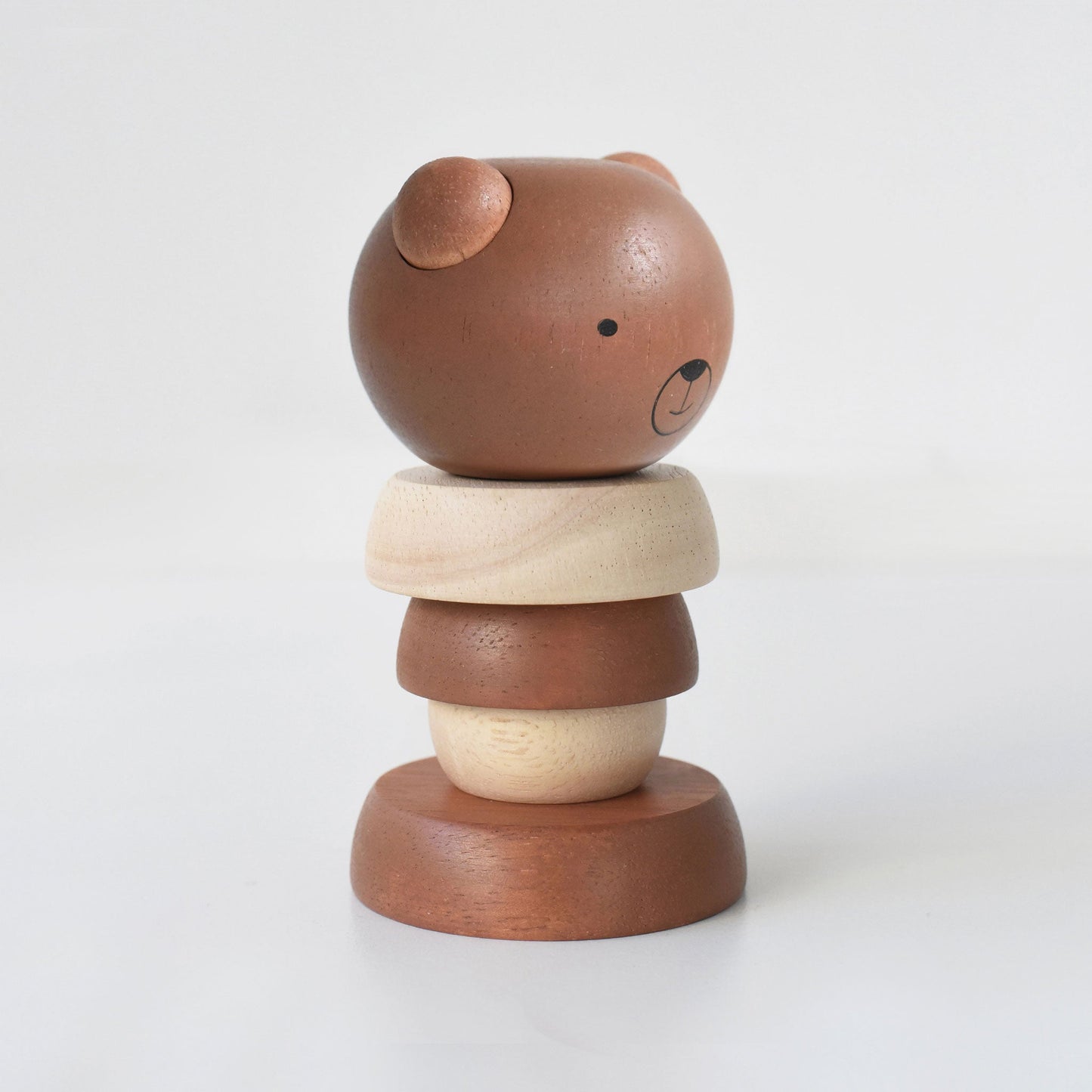 Wee Gallery Bear Wooden Eco-Friendly Toddler Stacker Toy