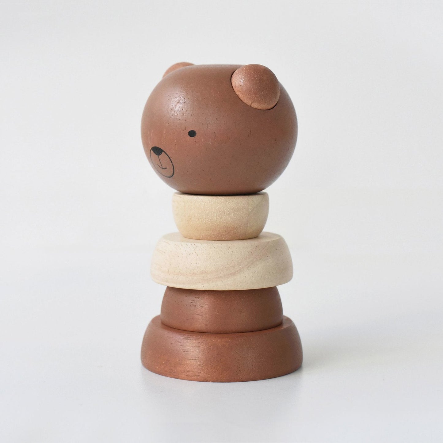 Wee Gallery Bear Wooden Eco-Friendly Toddler Stacker Toy