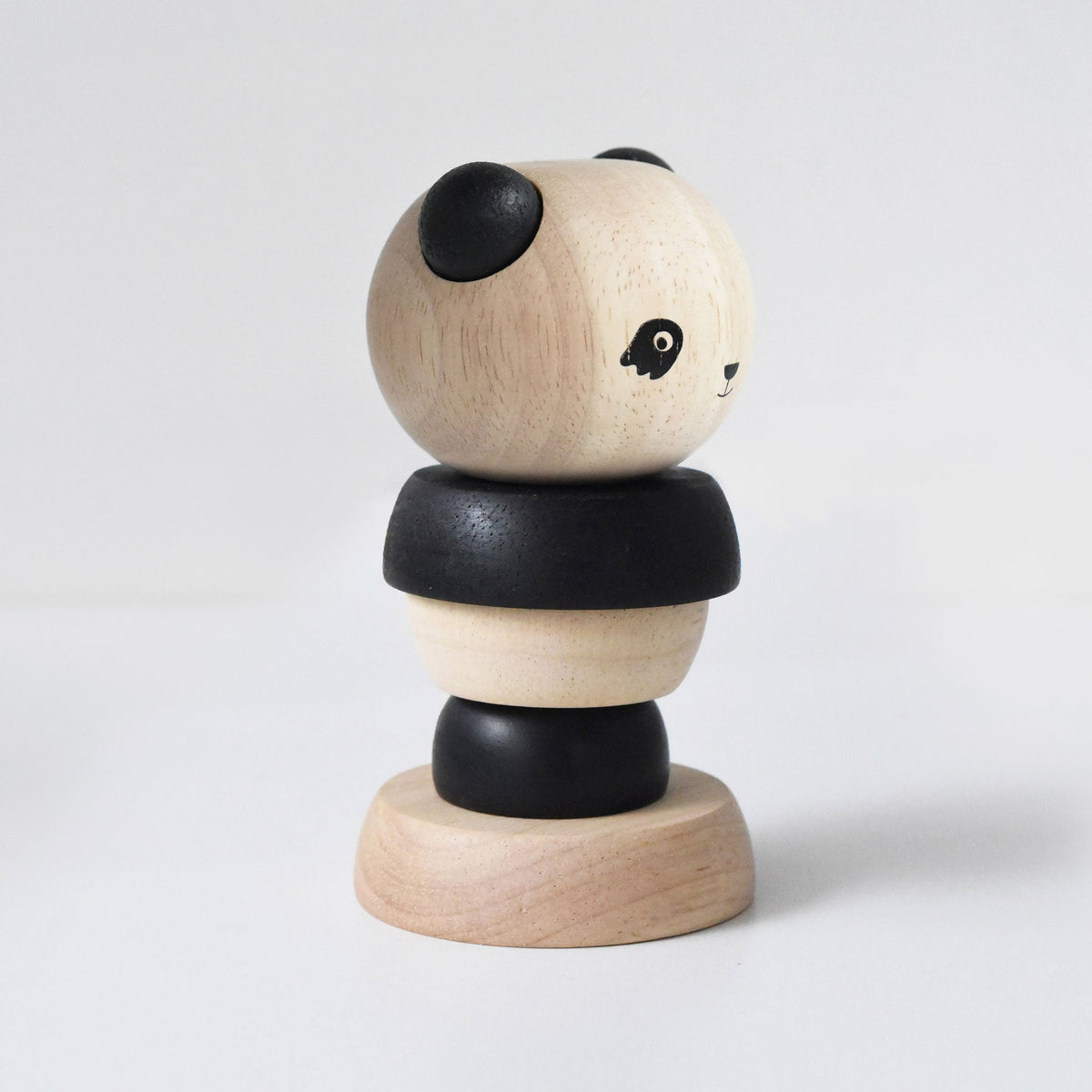 Wee Gallery Panda Wood Ring Stacker – Rubberwood Toddler Toy