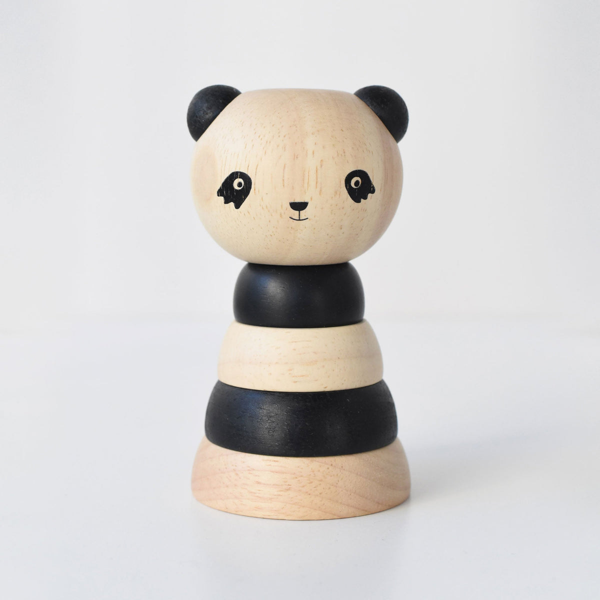Wee Gallery Panda Wood Ring Stacker – Rubberwood Toddler Toy