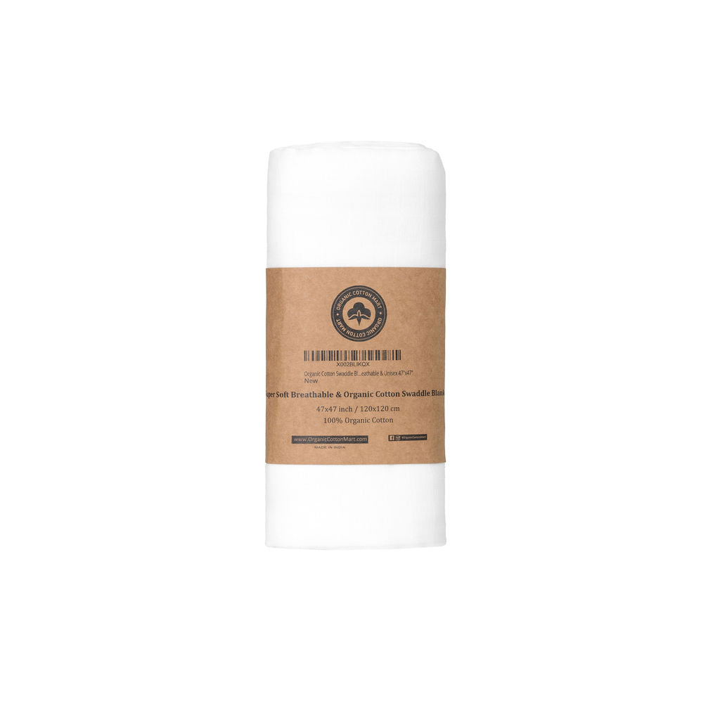 Organic Cotton Mart Eco-Friendly Muslin Swaddle Blankets