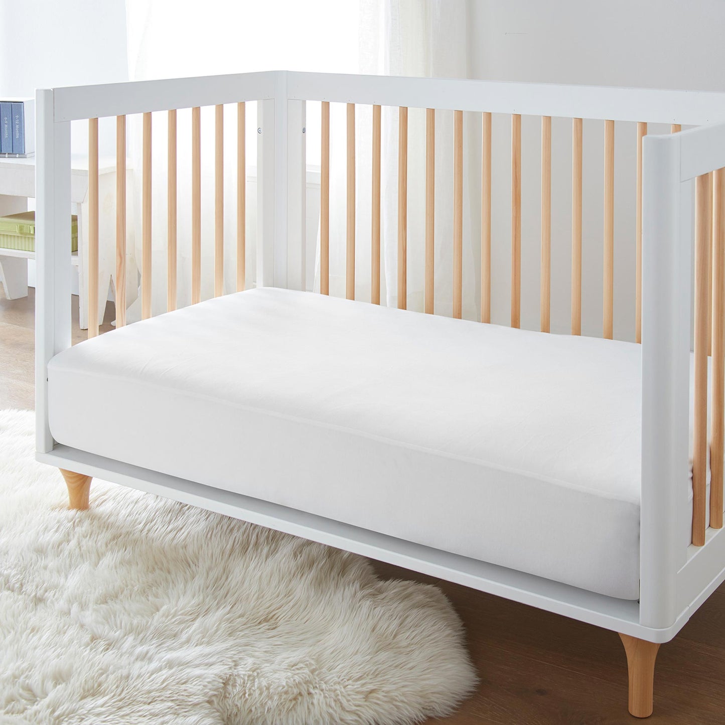 Organic Waterproof Pique Knit Crib Mattress Cover