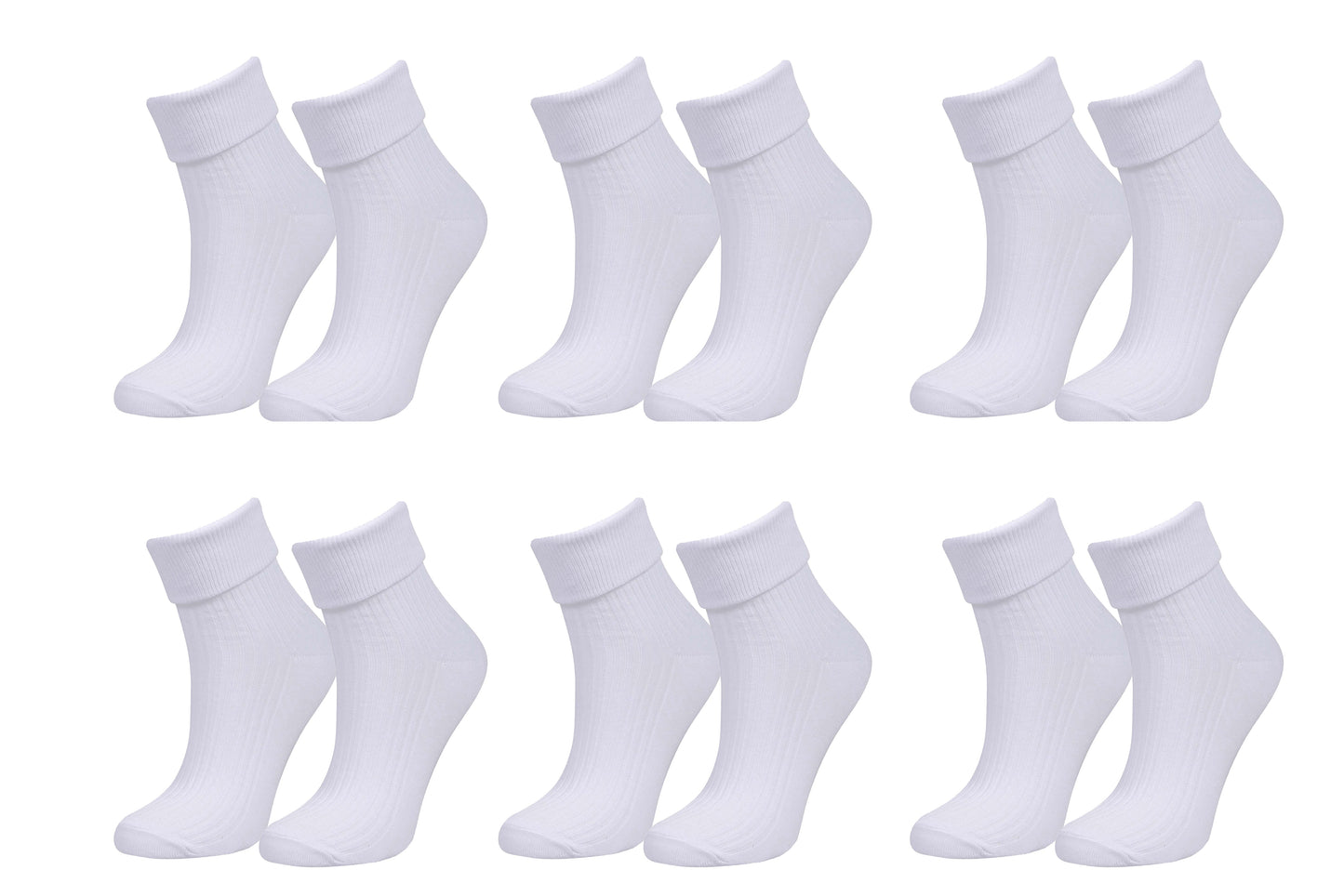 98% Organic Cotton Luxury Women's Socks 6-Pack.