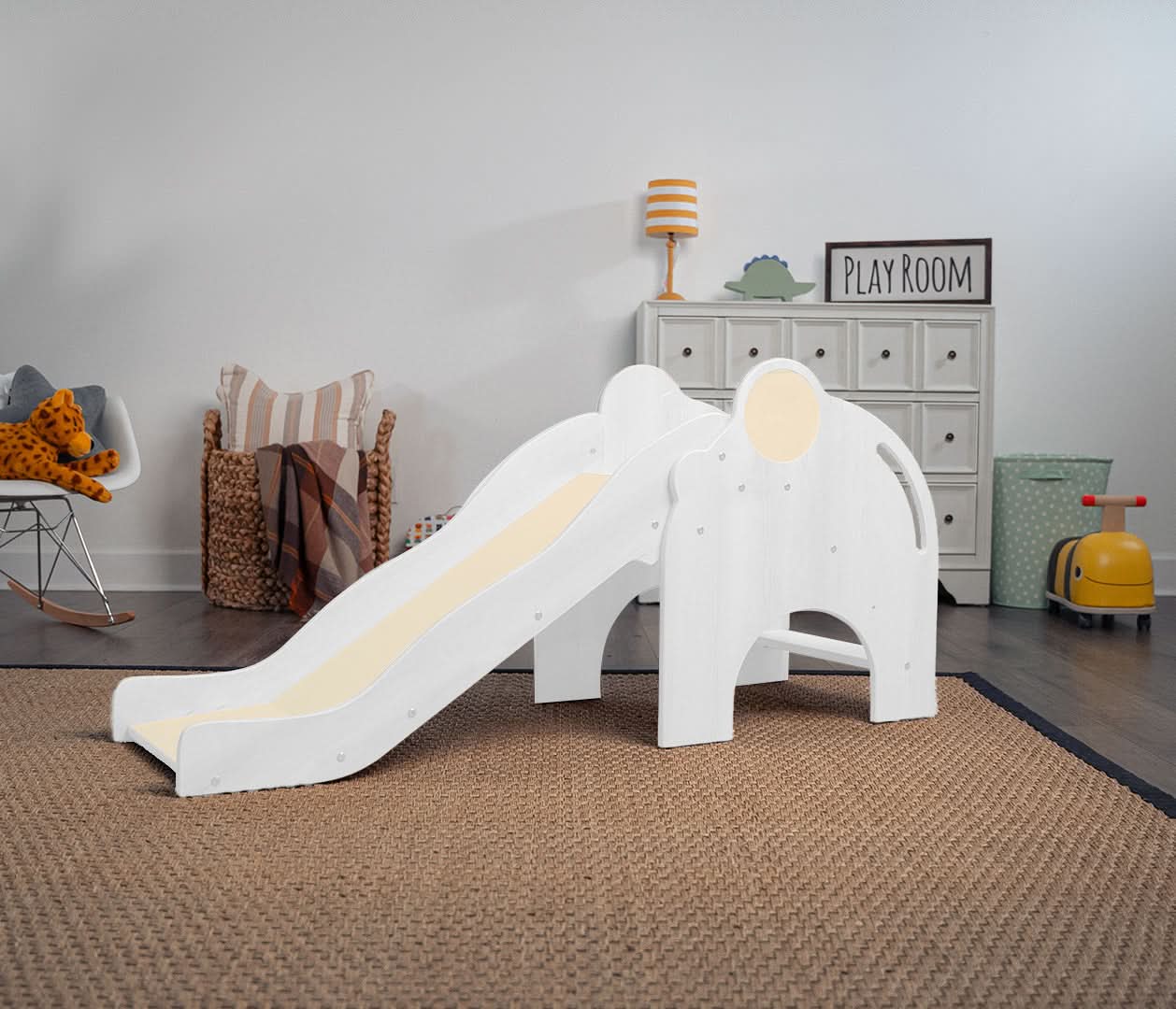Avenlur Nima- Eco-Friendly Wooden Baby Toddler Elephant Slide