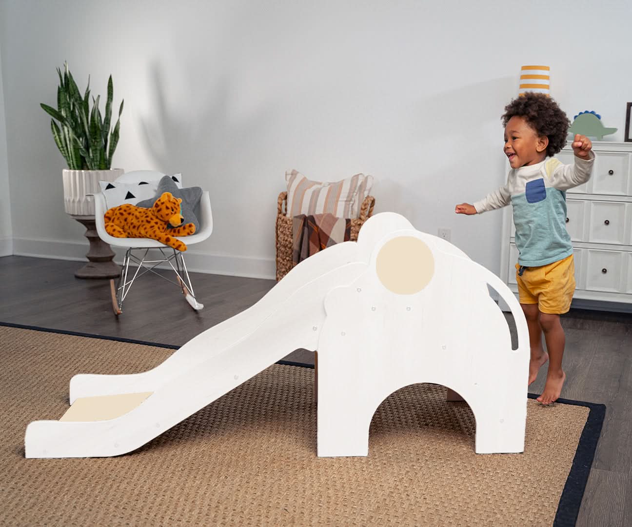Avenlur Nima- Eco-Friendly Wooden Baby Toddler Elephant Slide