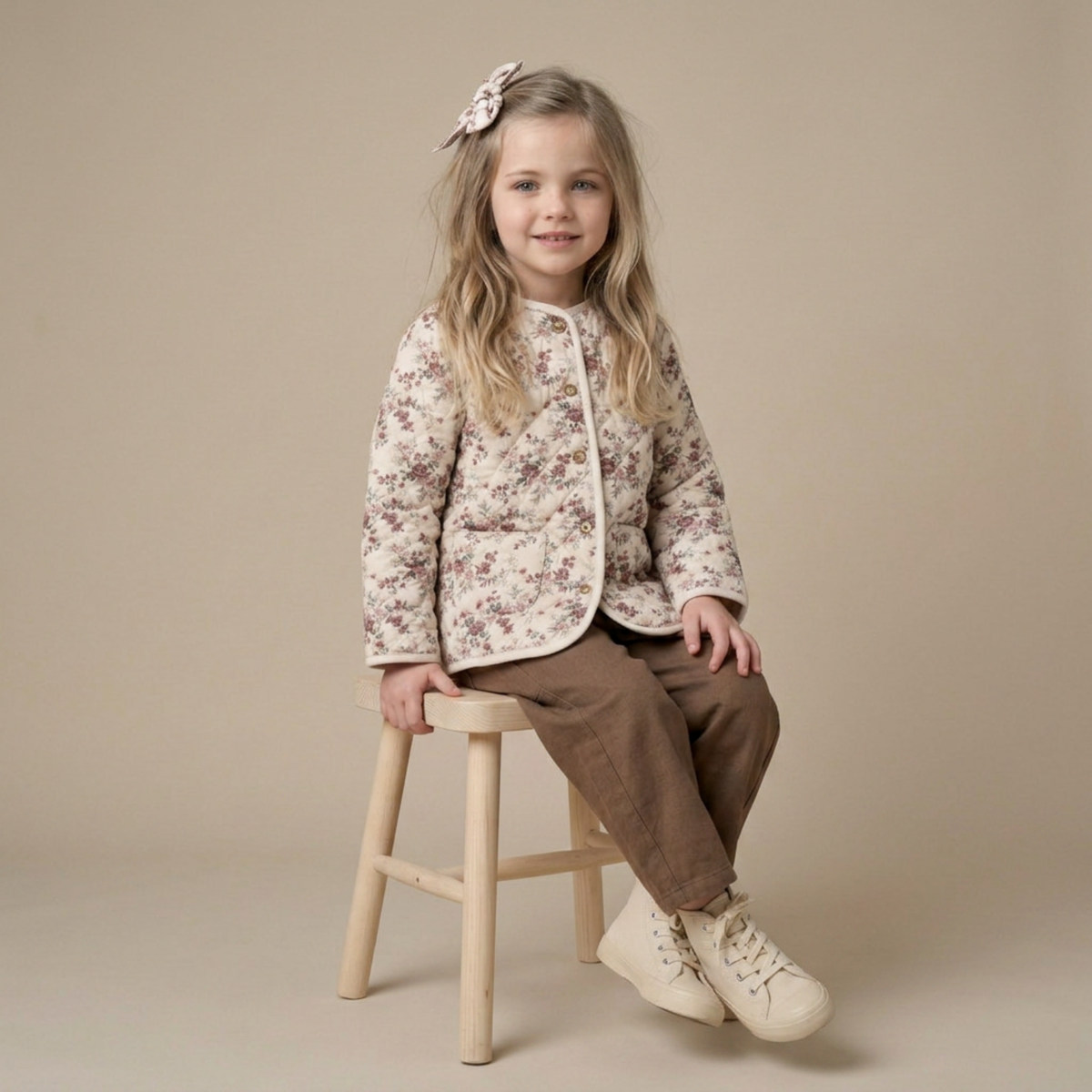Organic Quilted Buttoned Jacket for Babies & Toddlers – Wildrose