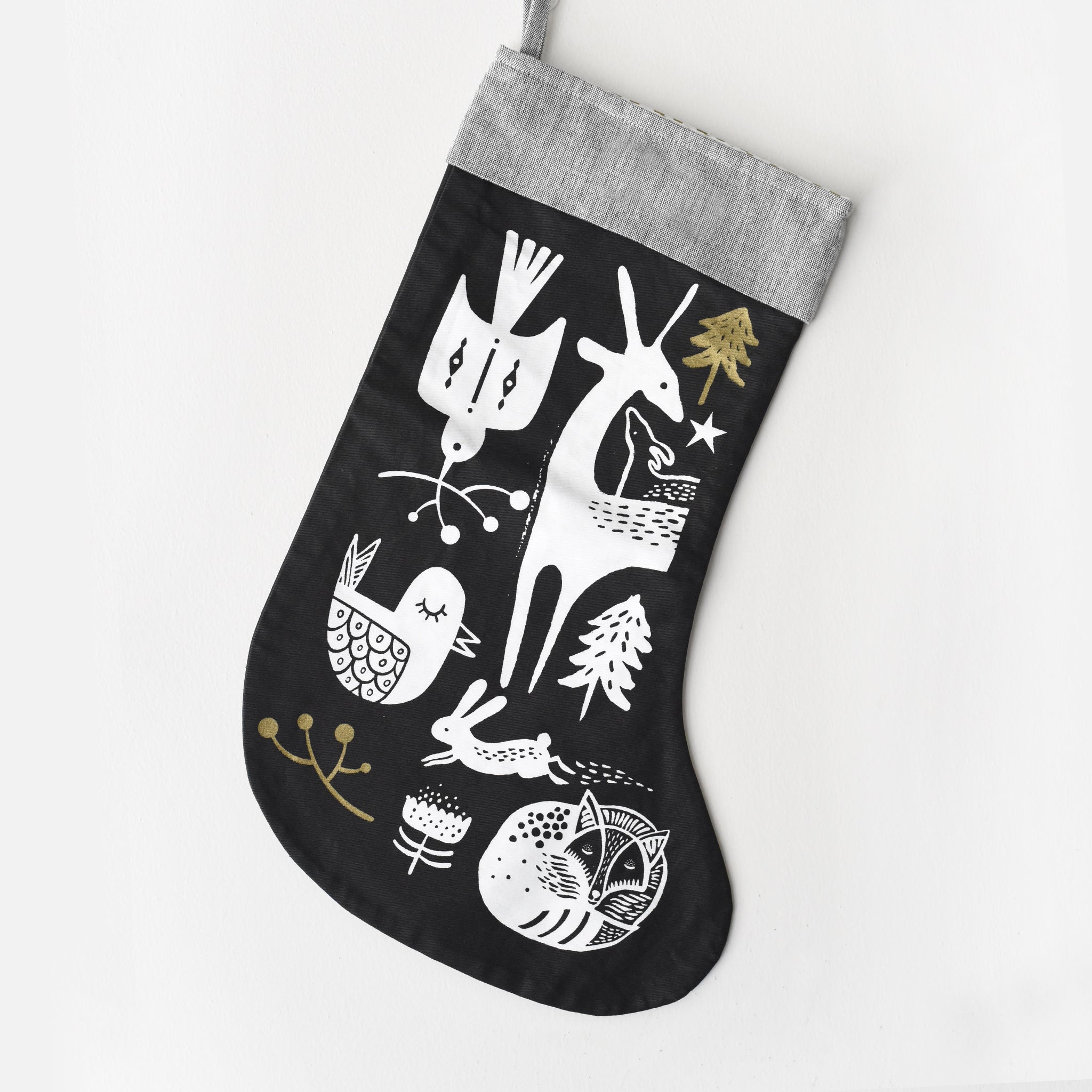 Wee Gallery Organic Cotton Christmas Stocking | Deer and Friends - Thumbnail 4