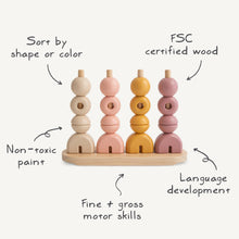 Load image into Gallery viewer, Wooden Multi Shape Stacker
