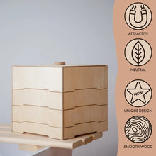 Load image into Gallery viewer, Goodevas Montessori Wooden Multi-Compartment Toy Sorting Storage Box
