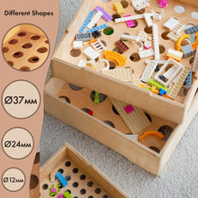 Load image into Gallery viewer, Goodevas Montessori Wooden Multi-Compartment Toy Sorting Storage Box
