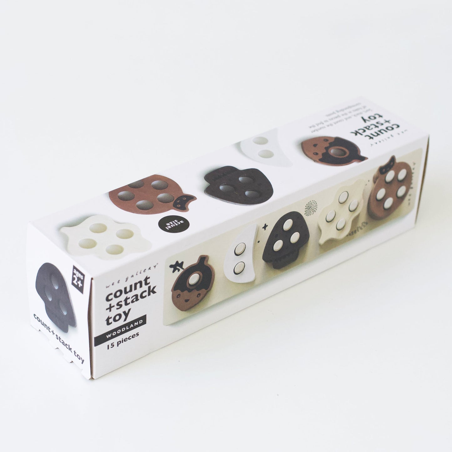 Wee Gallery Count + Stack Toy - Eco-Friendly Non-Toxic Montessori Counting and Sorting Toy | Ages 2+