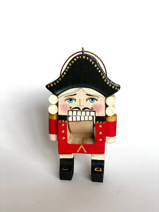 Handmade Wooden Christmas Ornament Nutcracker