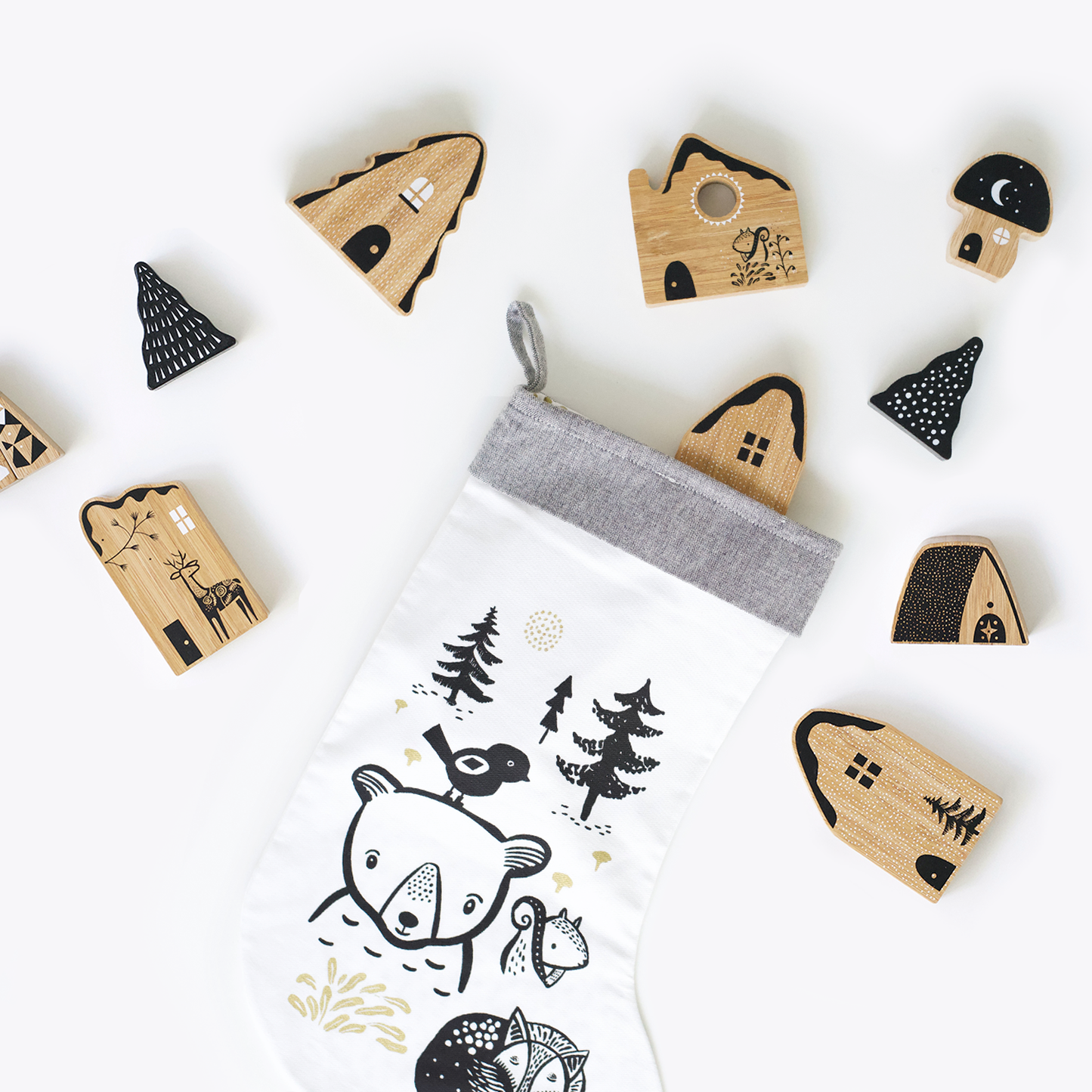 Wee Gallery Woodland Village Eco-Friendly Block Set