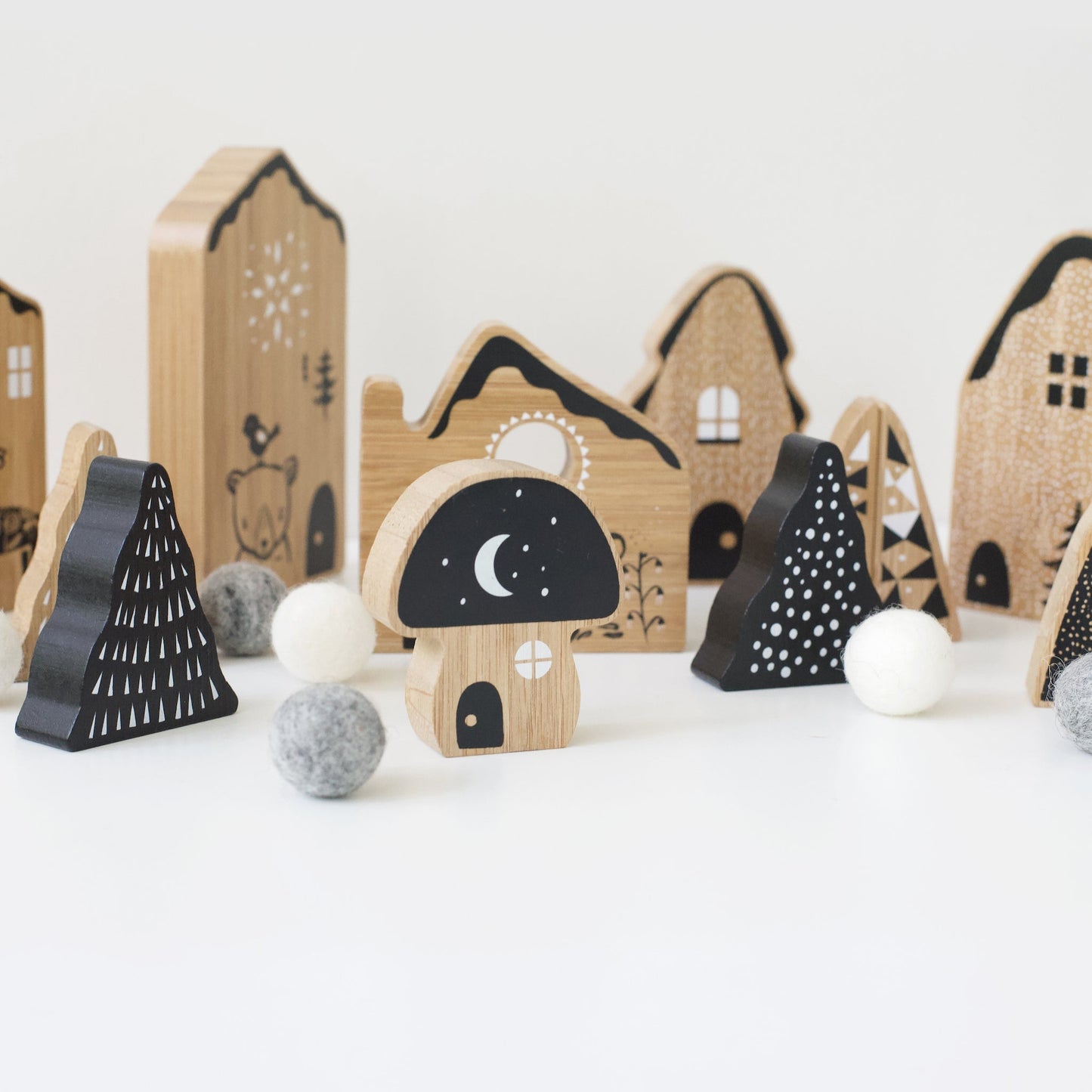 Wee Gallery Woodland Village Eco-Friendly Block Set
