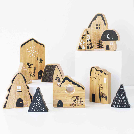 Wee Gallery Woodland Village Eco-Friendly Block Set