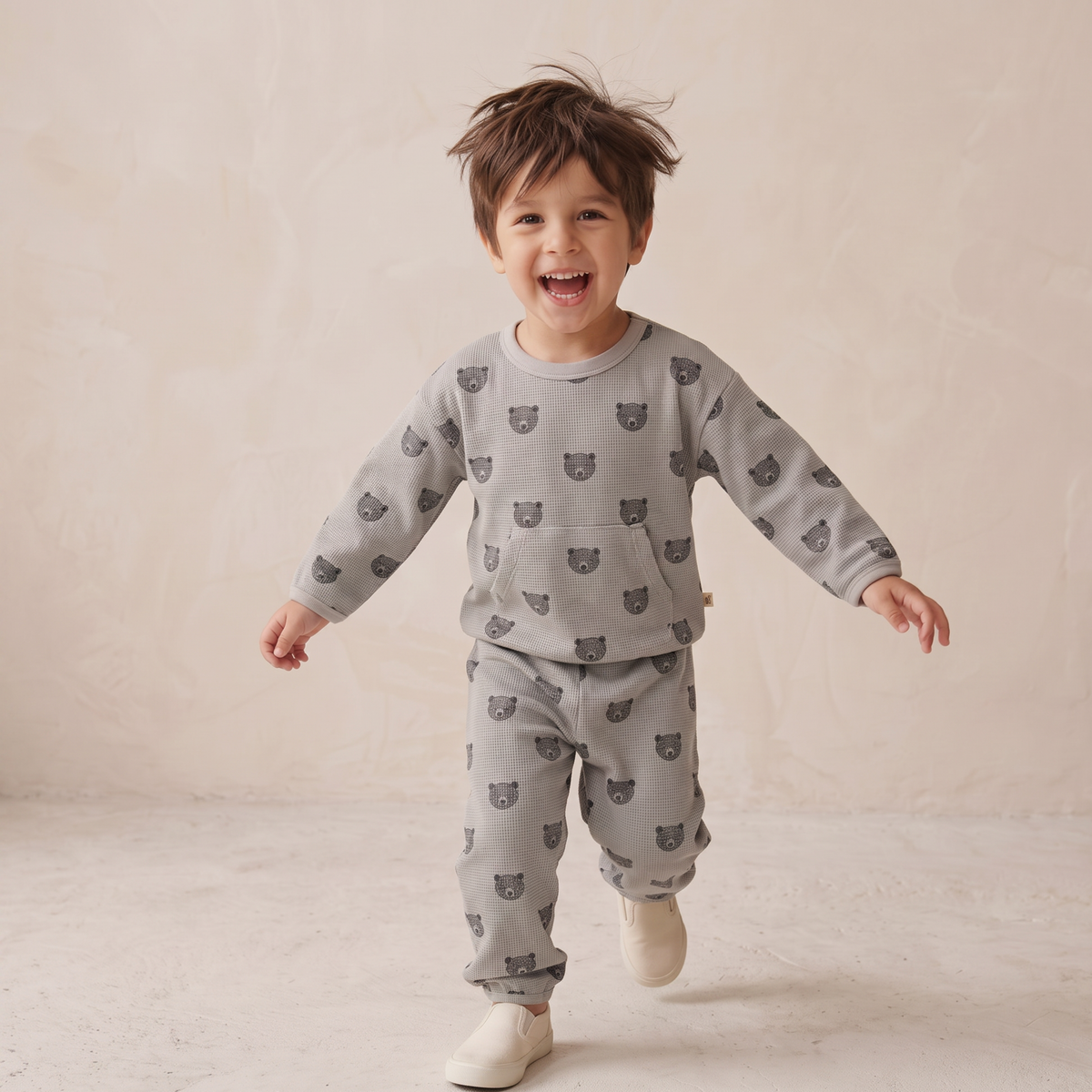 Organic Tee & Pant Slouch Set for Babies & Toddlers – Woodland Bear