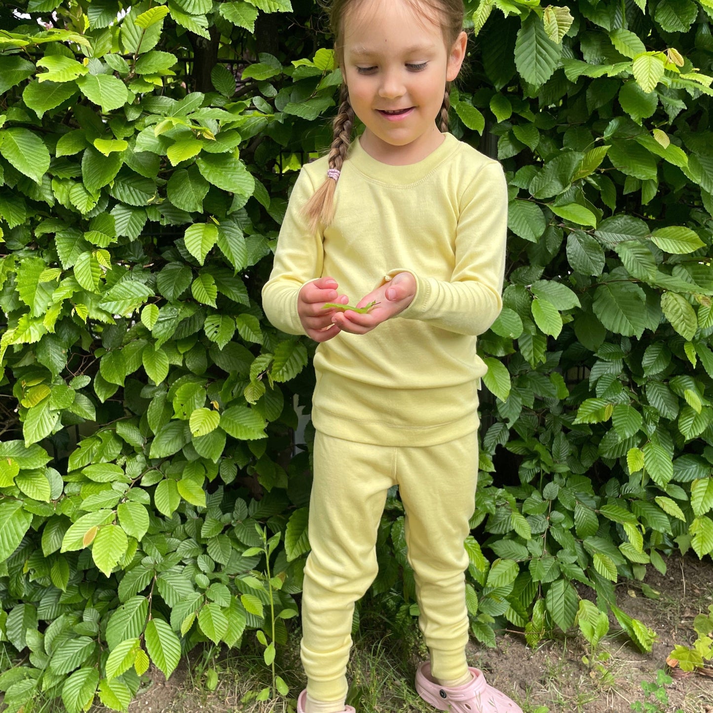 Silk & Merino Thermal Base-layer Set - lemon