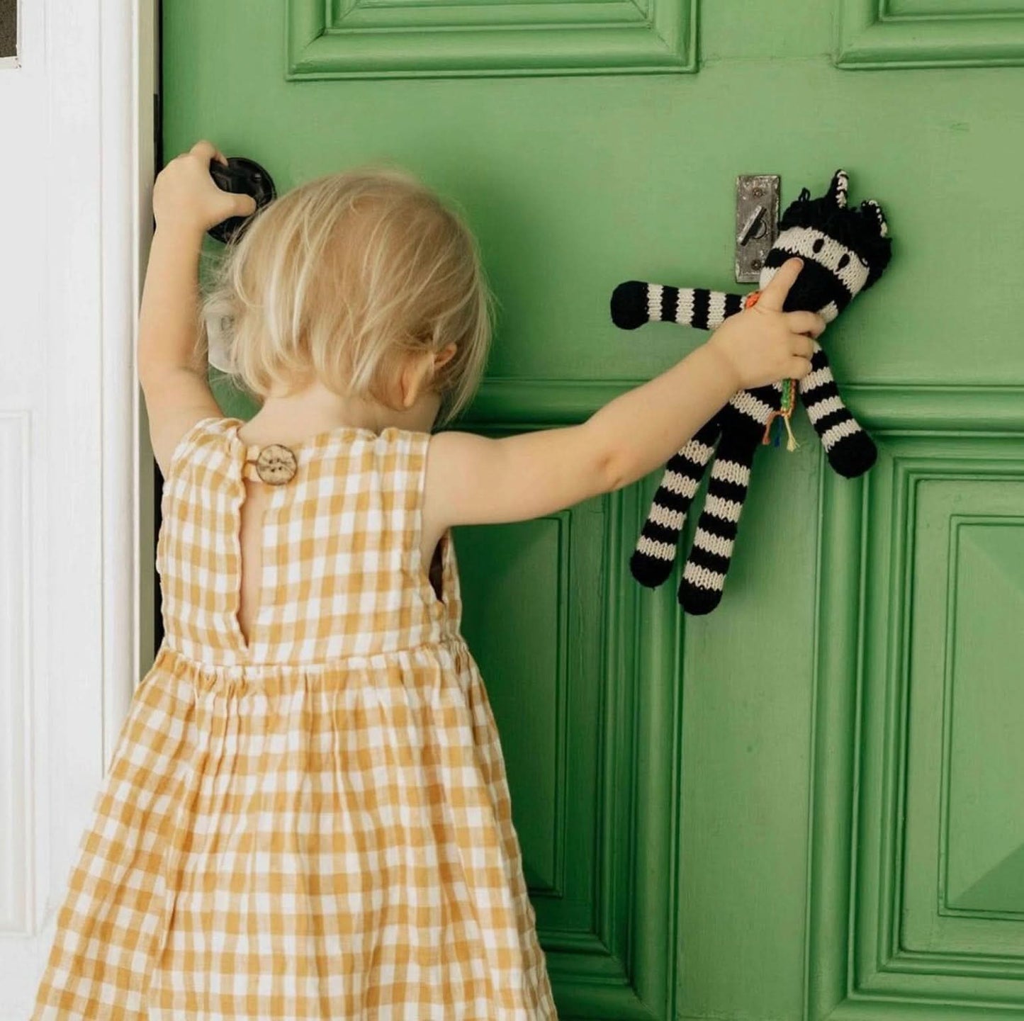 Finn + Emma Wool Knit Buddy Stuffy Toy | Zachary the Zebra