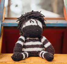 Load image into Gallery viewer, Finn + Emma Wool Knit Buddy Stuffy Toy | Zachary the Zebra
