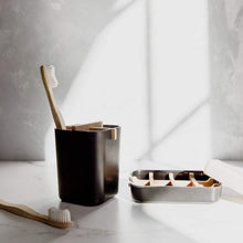 Load image into Gallery viewer, Zero Waste Brush Holder- Bamboo Fiber &amp; Corn Starch, White or Black
