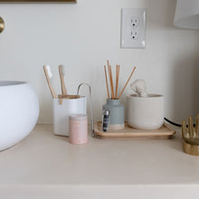 Load image into Gallery viewer, Zero Waste Brush Holder- Bamboo Fiber &amp; Corn Starch, White or Black

