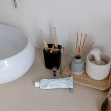 Load image into Gallery viewer, Zero Waste Brush Holder- Bamboo Fiber &amp; Corn Starch, White or Black
