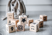 Load image into Gallery viewer, Wooden Math Blocks in Black - Wood
