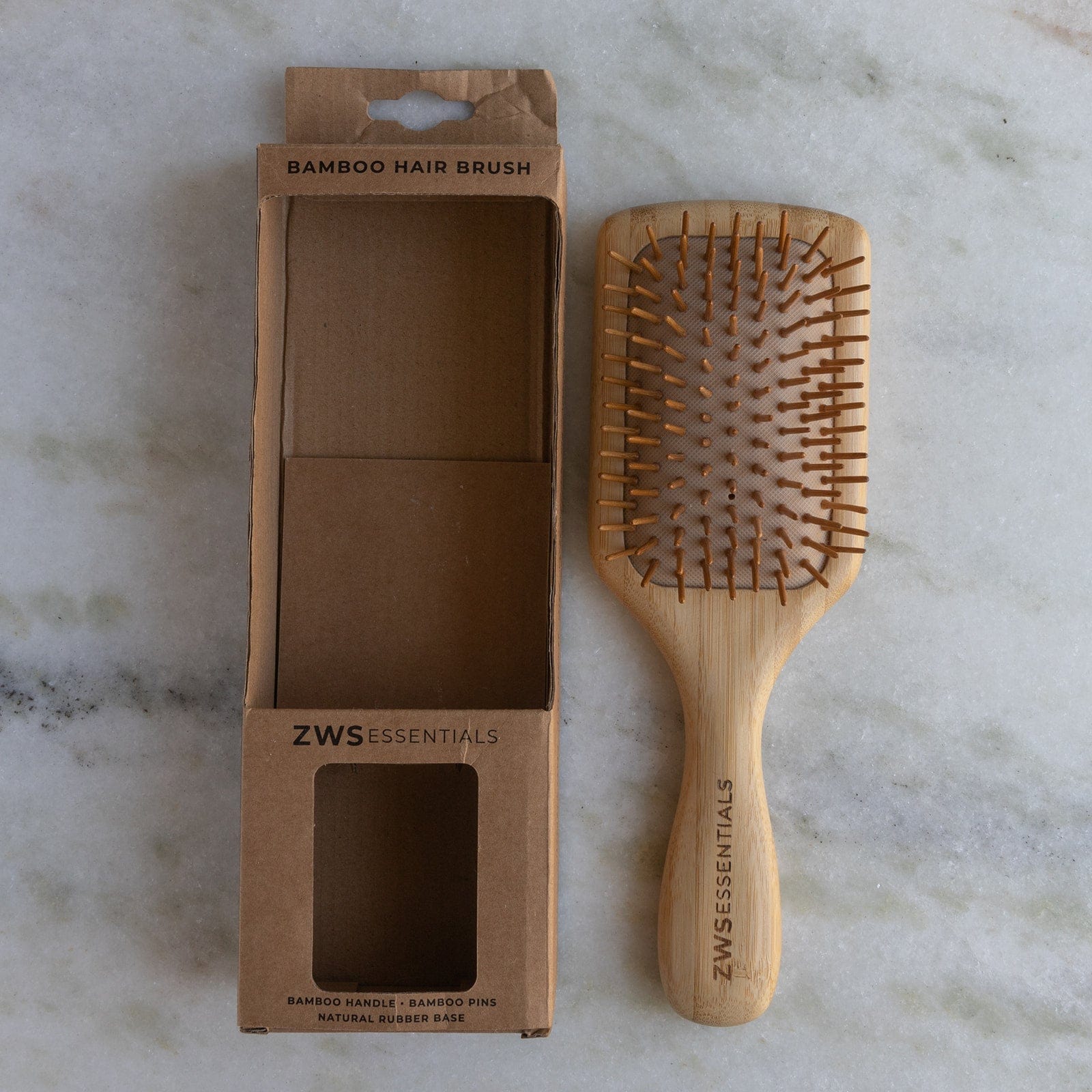ZeroWasteStore.com Bamboo Paddle Hair Brush - Thumbnail 4