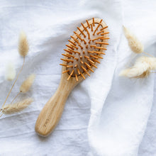 Load image into Gallery viewer, Mini Bamboo Hair Brush - Zero Waste Hair Brush, 100% Bamboo, Plastic Free, Compostable
