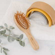 Load image into Gallery viewer, Mini Bamboo Hair Brush - Zero Waste Hair Brush, 100% Bamboo, Plastic Free, Compostable
