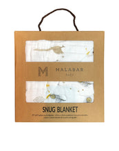 Load image into Gallery viewer, Malabar Organic Cotton Muslin Snug Blanket | Peace on Earth
