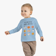 Load image into Gallery viewer, We come in all shapes and sizes jack-o-lantern design kid long sleeve shirt  - blue
