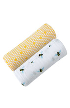 Load image into Gallery viewer, Malabar Organic Cotton Muslin Swaddle Set | Busy Bee
