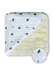 Load image into Gallery viewer, Malabar Organic Cotton Muslin Snug Blanket | Bees
