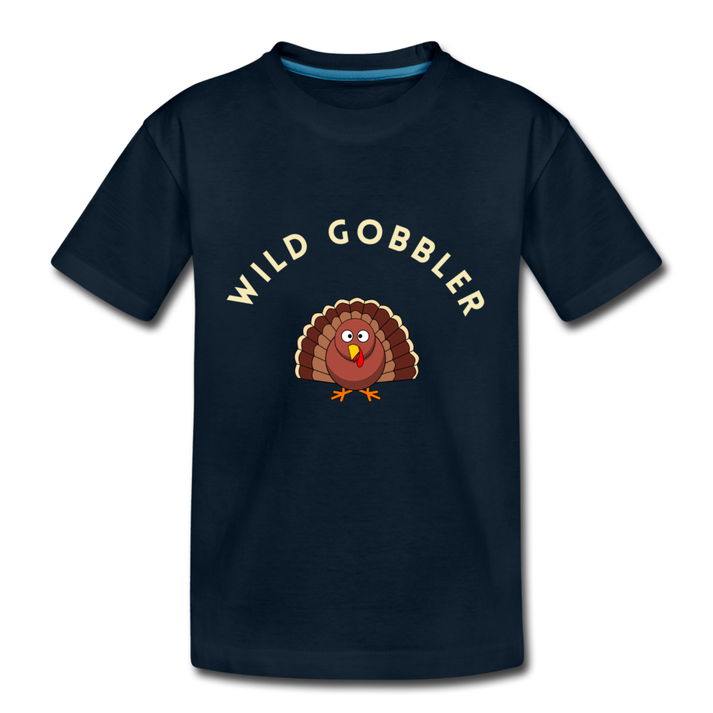 Wild Gobbler Organic Toddler Fall T-shirt - deep navy
