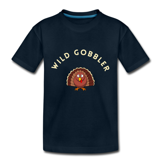 Wild Gobbler Organic Toddler Fall T-shirt - deep navy