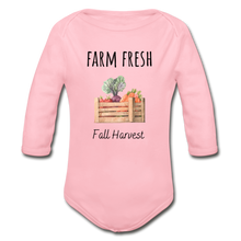 Load image into Gallery viewer, Farm Fresh Organic Long Sleeve Onesie - light pink
