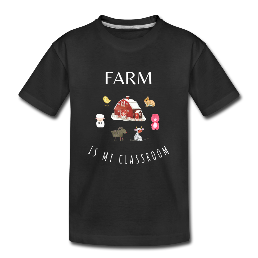 Farm Classroom Kid’s Organic T-Shirt - black