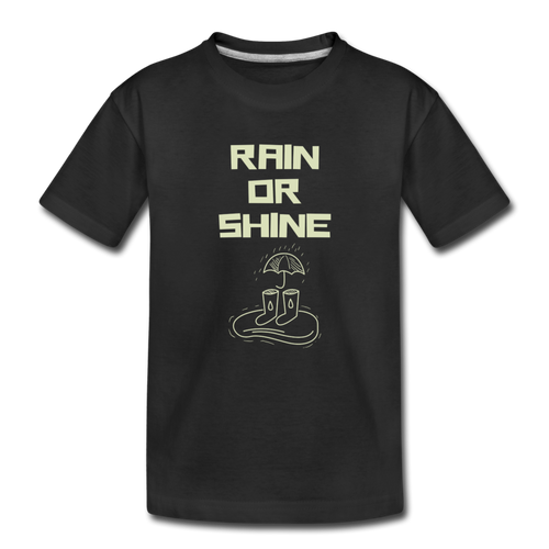 Rain or Shine Organic Toddler T-Shirt - black