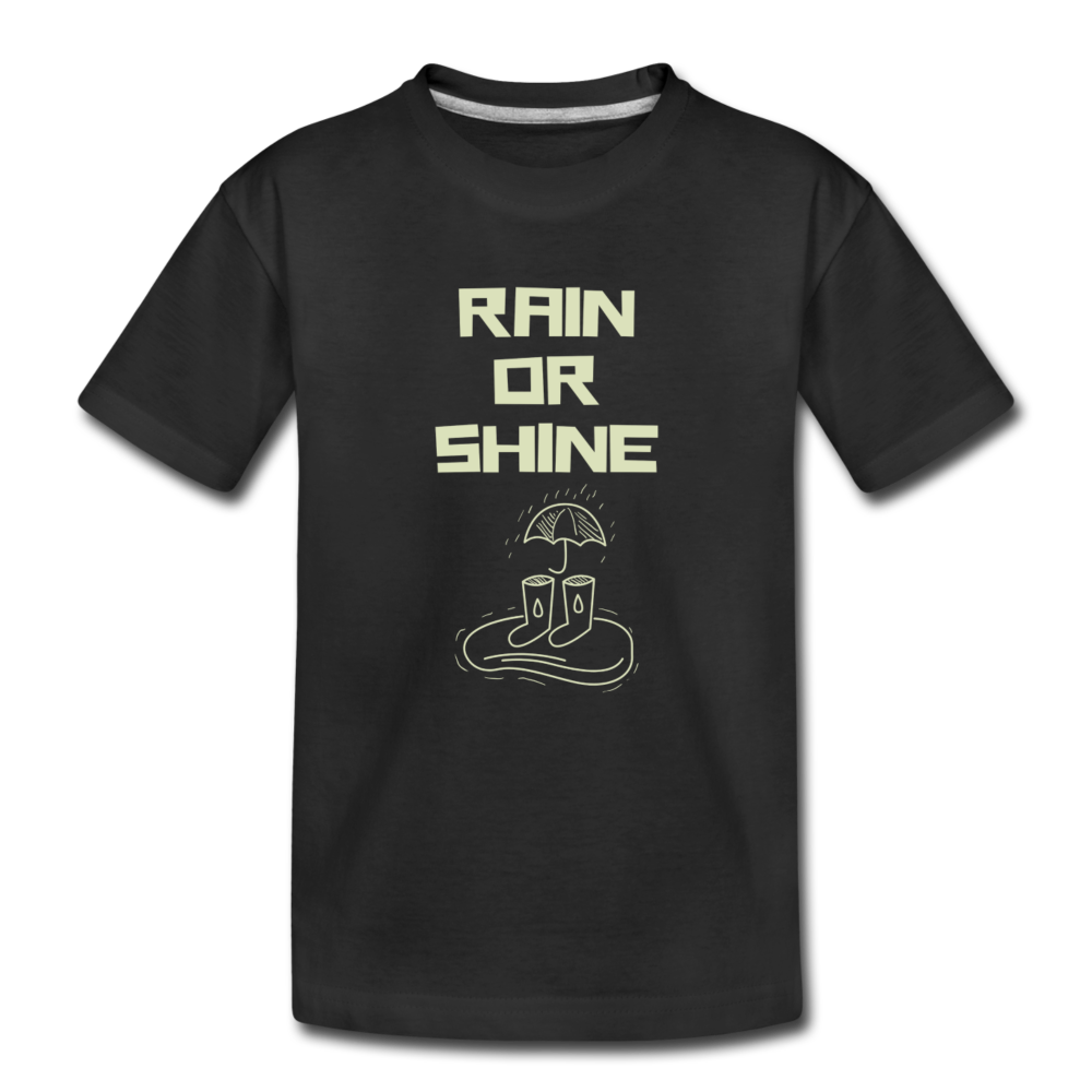 Rain or Shine Organic Toddler T-Shirt - black
