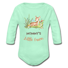 Load image into Gallery viewer, &quot;Little Fawn&quot; Organic Long Sleeve Onesie - light mint
