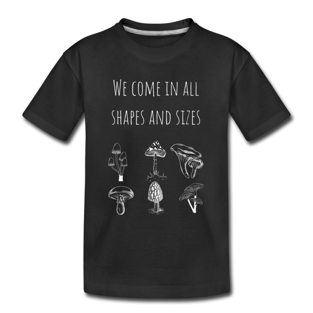 Mushrooms Organic Kids' T-Shirt - black